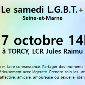 Le samedi LGBT+ à Torcy le 17 octobre 2026