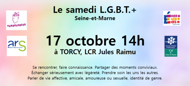 Le samedi LGBT+ à Torcy le 17 octobre 2026